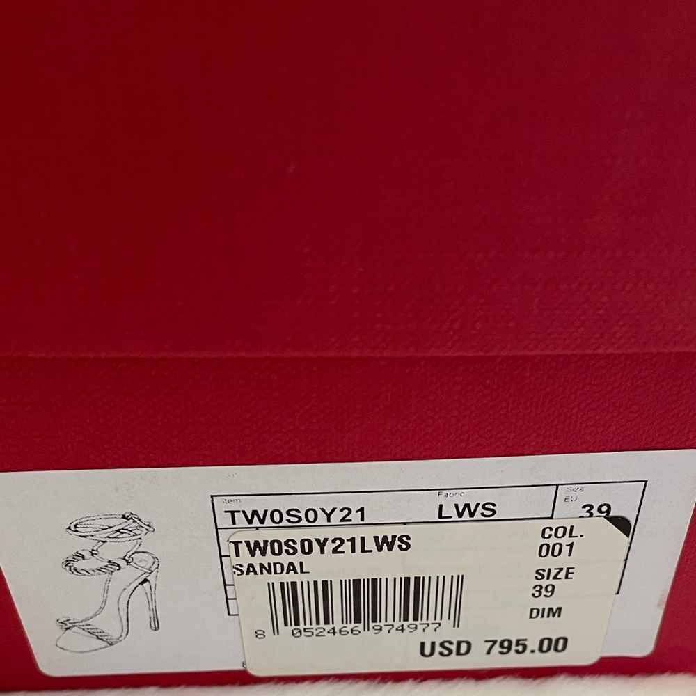 Valentino Garavini White Rope 100M Sandals - Picture 4 of 6